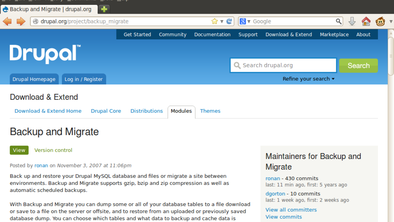 Back up your database
