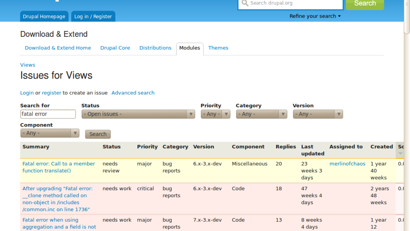 Troubleshoot error message after update/installation of module/theme with "undo"