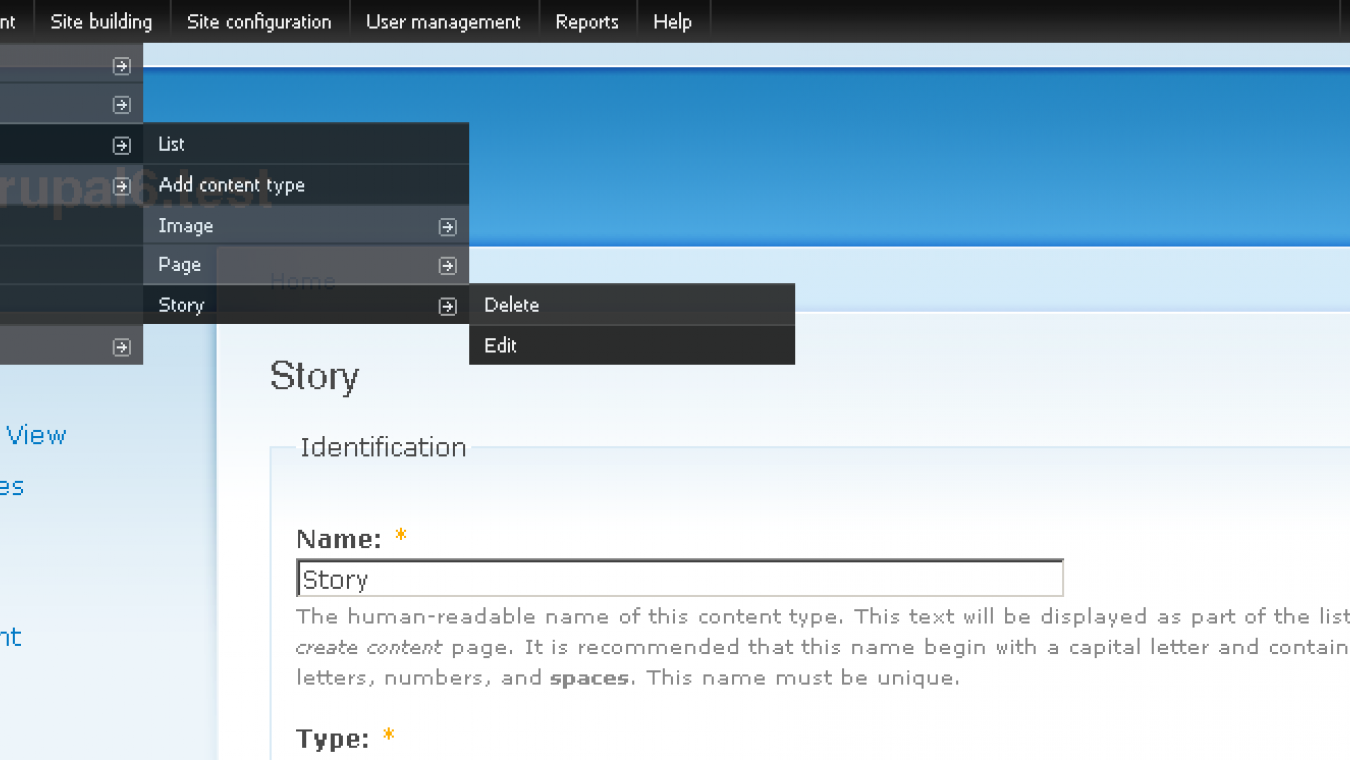 Install the administrator menu module to save time