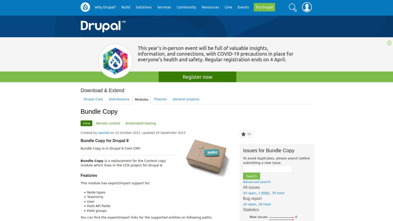 Drupal Bundle Copy