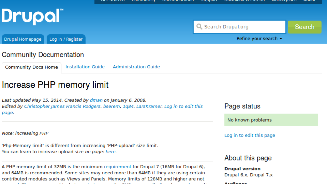 Drupal "Fatal error: Allowed memory size of 134217728 bytes exhausted when clearing the cache"